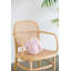 Coussins décoratifs en faux velours noué - Ensemble de 3 - Rose