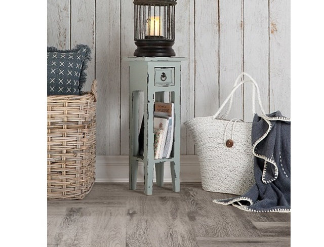 Giffin Solid Wood End Table, Grey