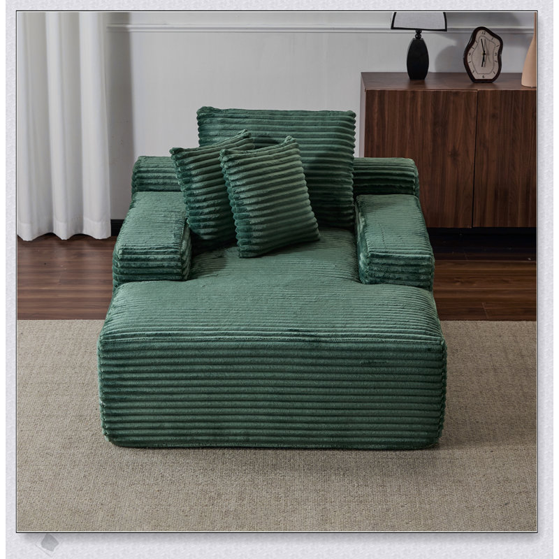 Méridienne surdimensionnée surdimensionnée Cozy Cloud Couch, Vert
