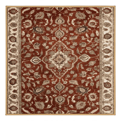 Machine Washable Persian Brown Area Rug