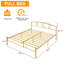 Base de lit double avec base de lit en métal avec tête de lit et pied de lit, sommier, aucun sommier nécessaire-342900467-372546921