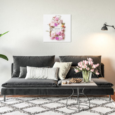 Wynwood Studio Fashion and Glam Contemporary - Floral Bouquet Perfume Wall Art for Home Decor
