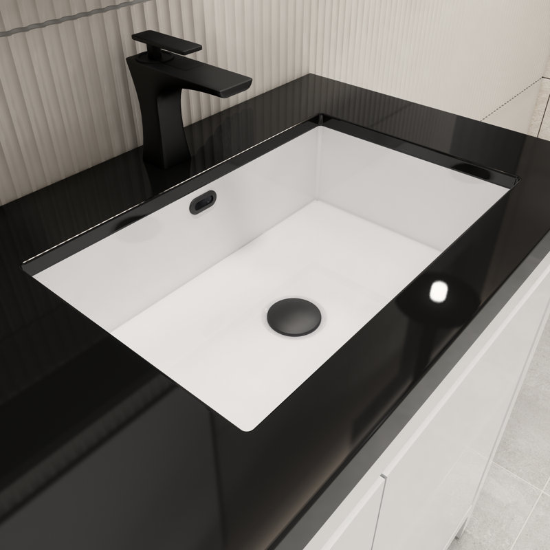Ensemble de meuble-lavabo simple 60 po Enderlin, Blanc très luisant
