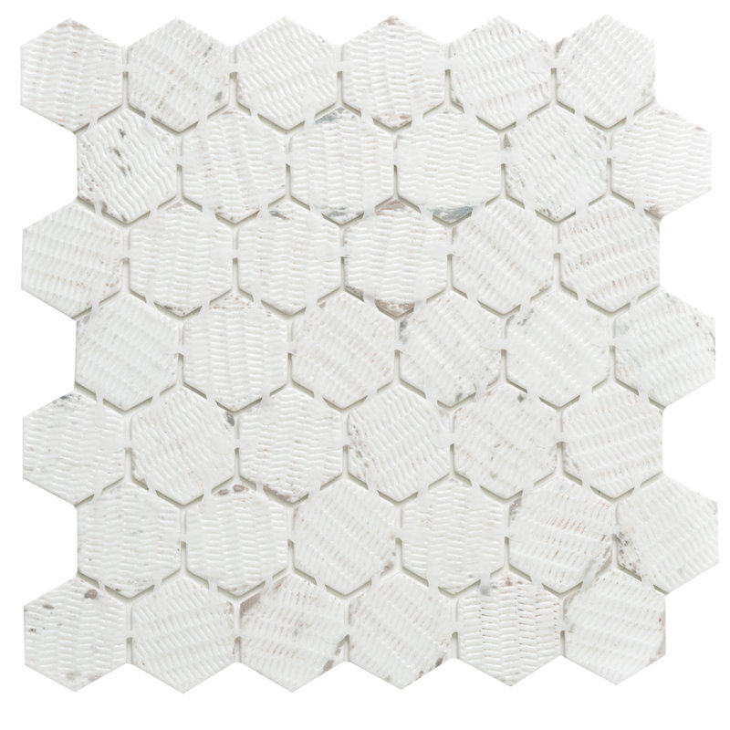 15" X 12" Glass Mosaic Wall and Floor Tile, Dark Gray