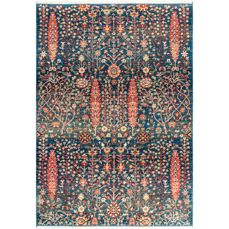 Daves Floral Indoor Rug, Rectangle 6'7" x 9'4"