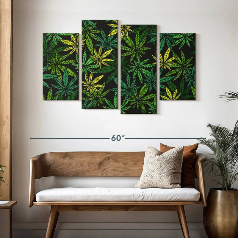 Marijuana Leaf Bush, 32"H x 52"W