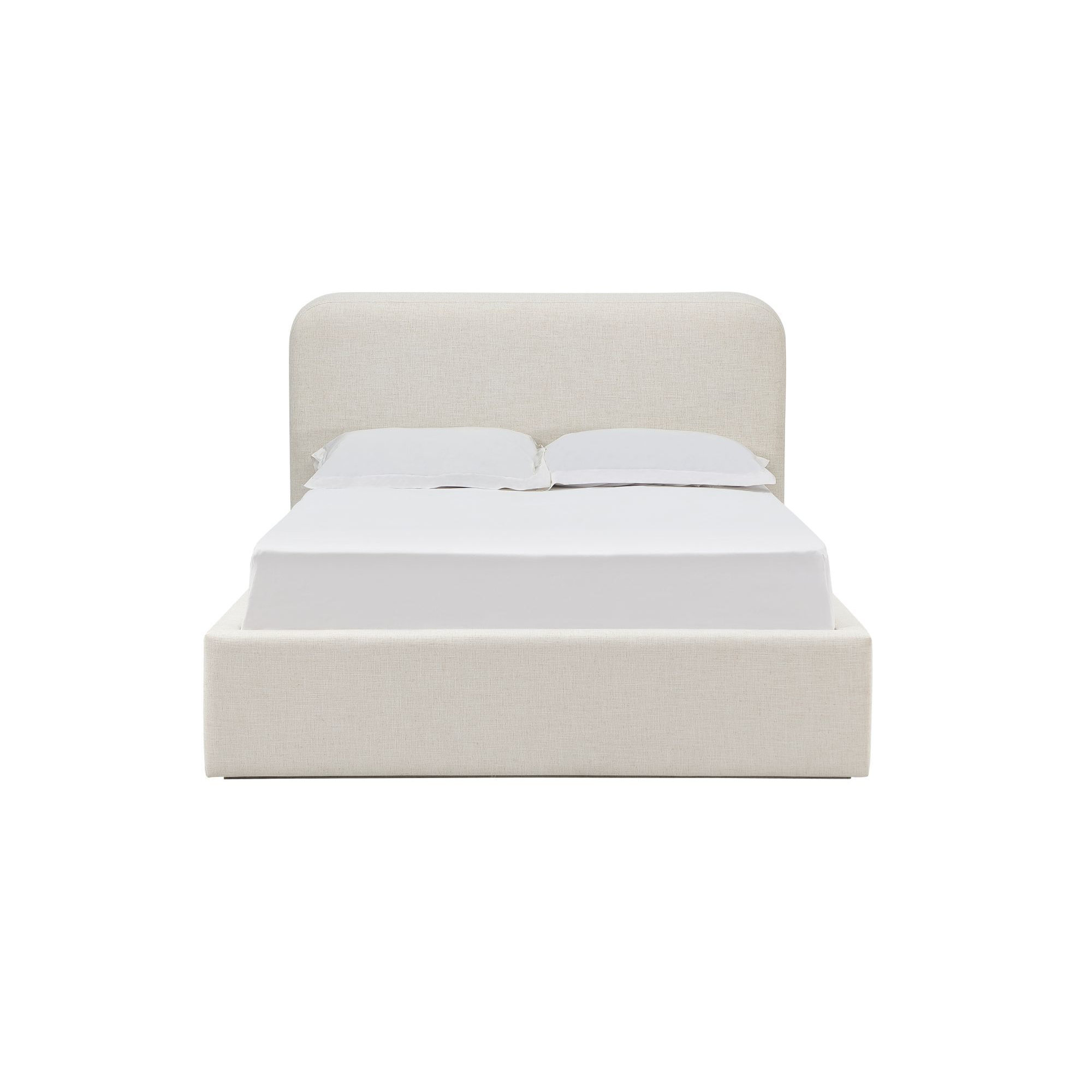 Bailee Upholstered Bed, Whipped Honey Linen Blend, Queen