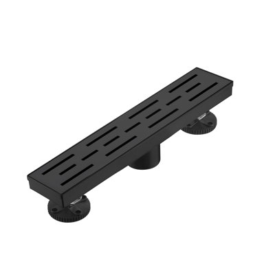 Majesta 12" Matte Black linear grid drain