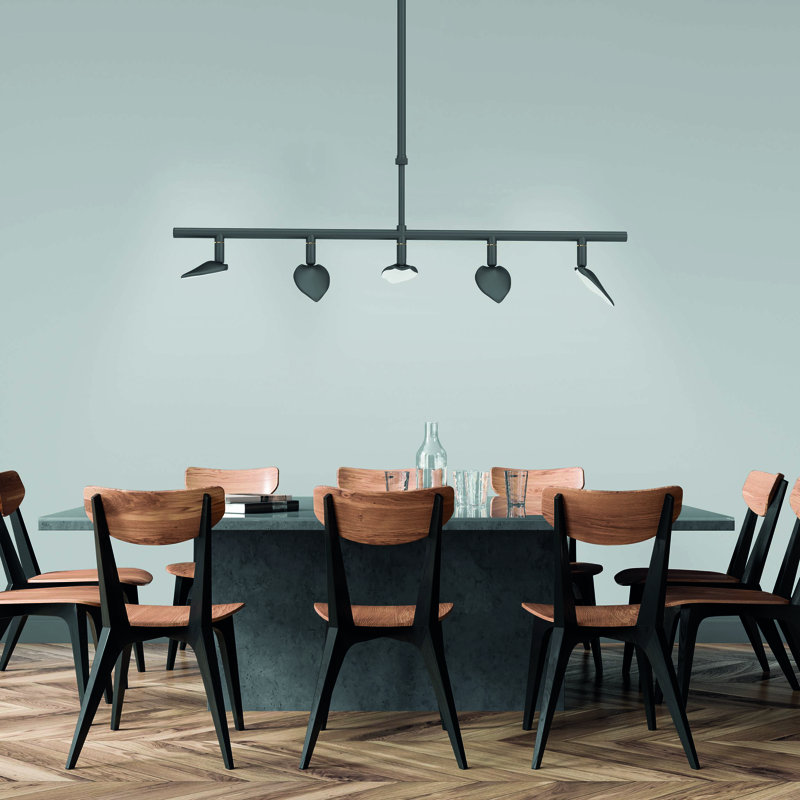 Lustre linéaire intégré à 5 lumières DEL, 5 lumières, L 52,25 po
