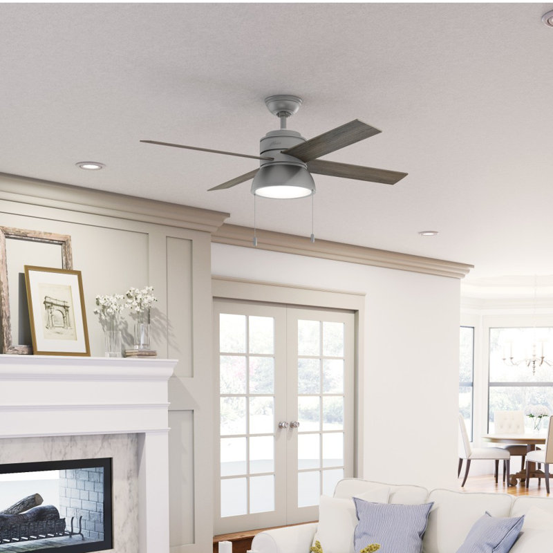 Loki Matte Silver 52" Ceiling Fan with LED Light Kit