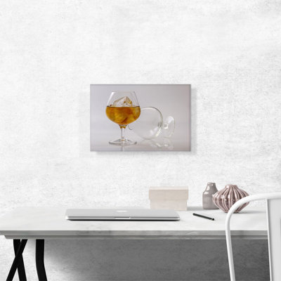 Brandy Glasses Home Decor  Wrapped Canvas Photograph Print