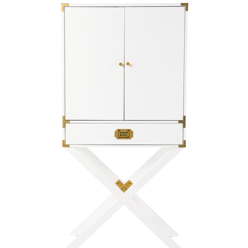 Grand rangement pour boissons blanc de 60,46 po de hauteur, commode d'organisation moderne pour créer une atmosphère élégante