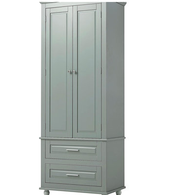 Armoire de rangement pour salle de bain avec deux tiroirs