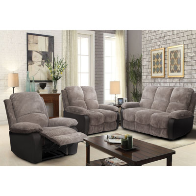 3+2 Asbridge Fabric Reclining Sofa Set
