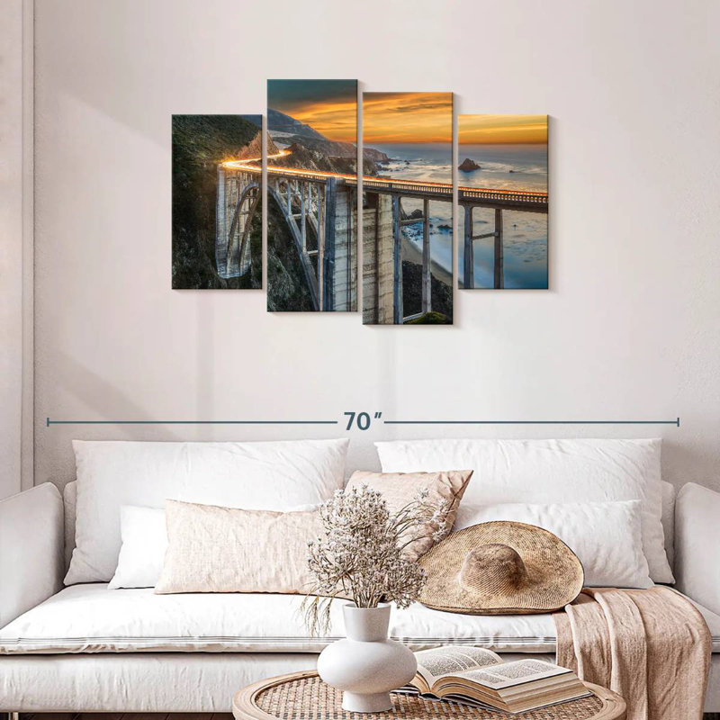 Lilie Bixby Bridge, paysage marin, H 27 po x l 43 po