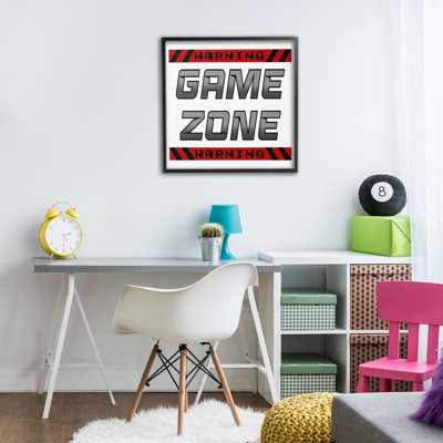 Giclée encadrée de Game Zone Avertissement, conception par Marcus Prime