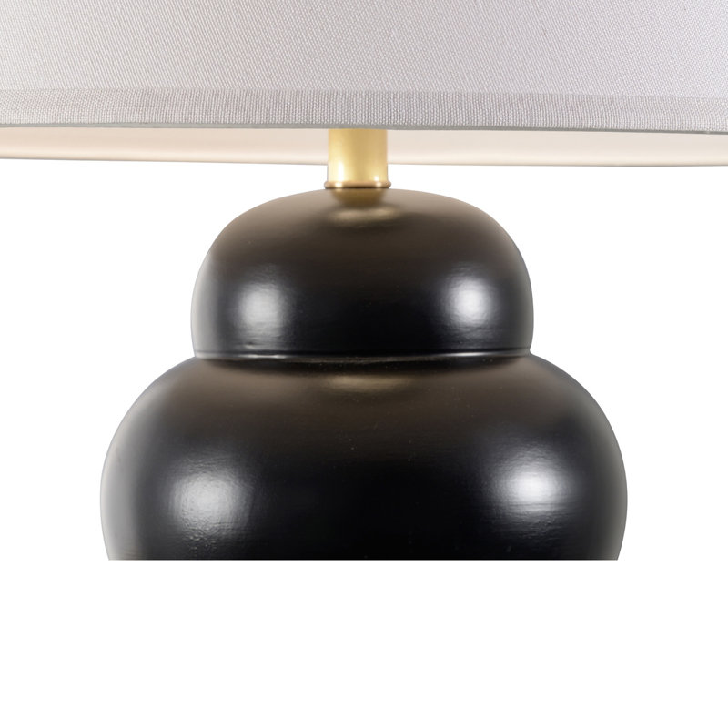 Rotunda Table Lamp, Black Glaze