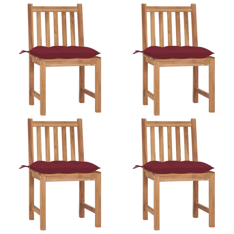 Bryantjr Teak Patio Chair with Cushions, Blue