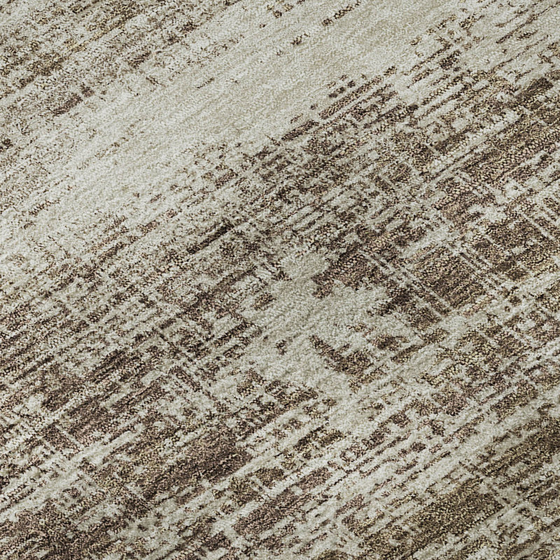 Premium Machine Washable Gerardo Brown Rug, Rectangle 2'6" x 3'10"
