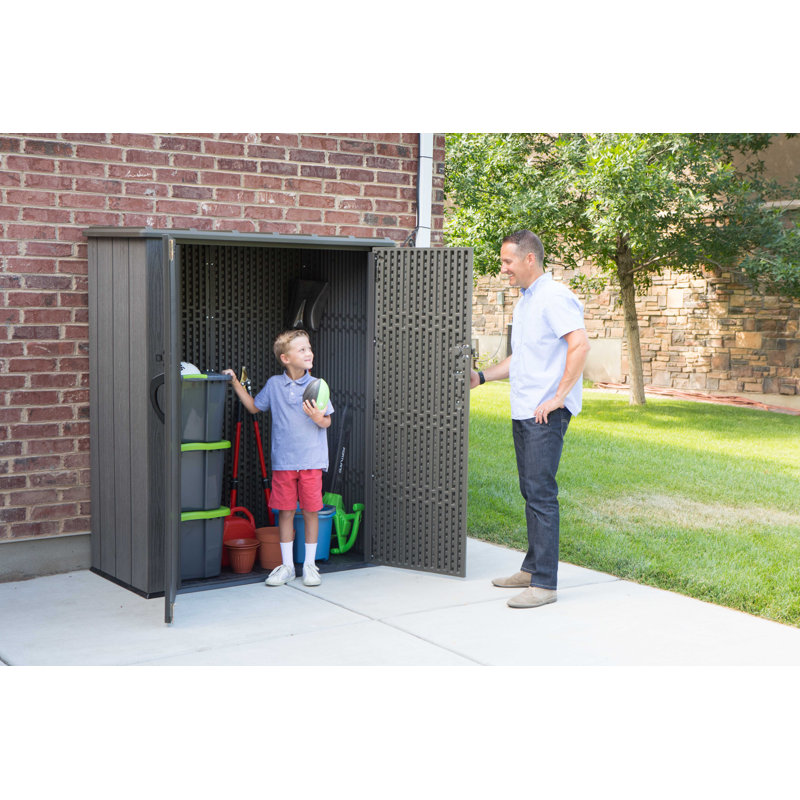 4.6 ft. W x 2.3 ft. D Flat Plastic Tool Shed