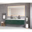 Miroir de salle de bain 84 po x 48 po à DEL, fixation murale, effet de brouillard, 3 lumières de couleur, gradation continue, verre Hd, aluminium, fonction de brouillard blanche de 84 po à 48 po, réglages, décoration