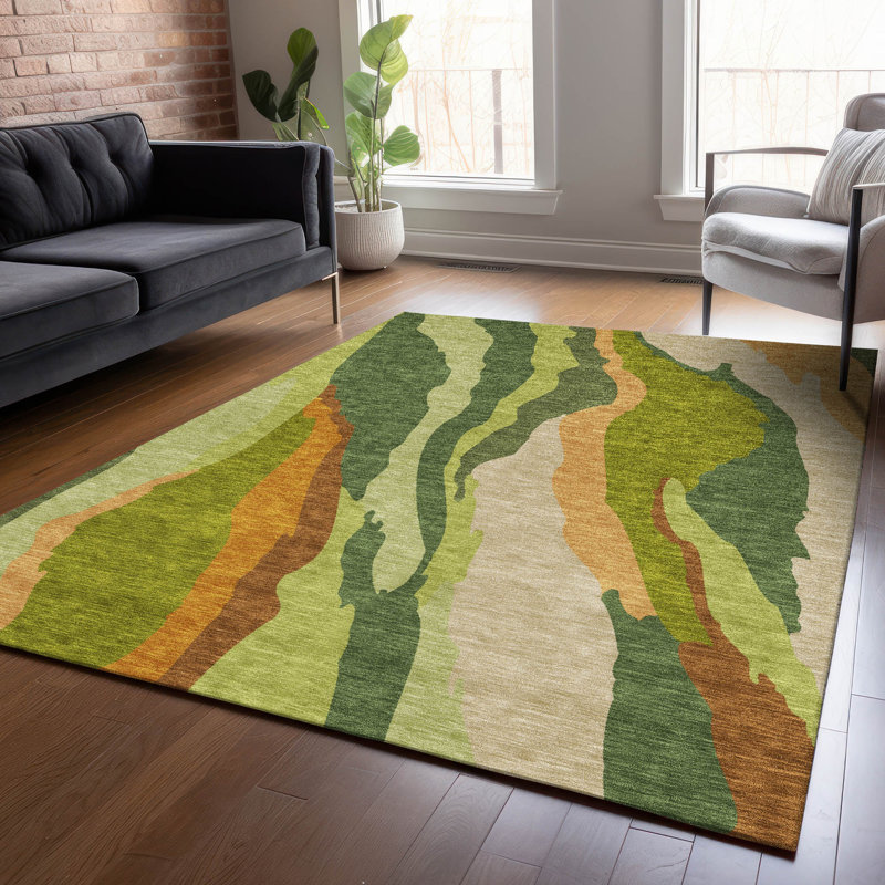 Machine Washable Indoor/Outdoor Chayden ACN1047 Rug, Rectangle 5' x 7'6"