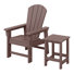 Chaise Adirondack d'extérieur en poly Laguna pour enfants avec table d'appoint