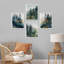 «Green and Teal Watercolor Forest Trees», ensemble de 4 reproductions de cadres photo simples-97762555-97762556