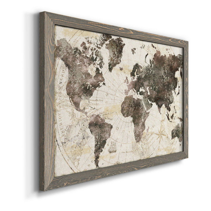 Terra Nova - peinture sur toile encadrée, Toile avec cadre gris, H 31 po x l 44 po x P 1 po