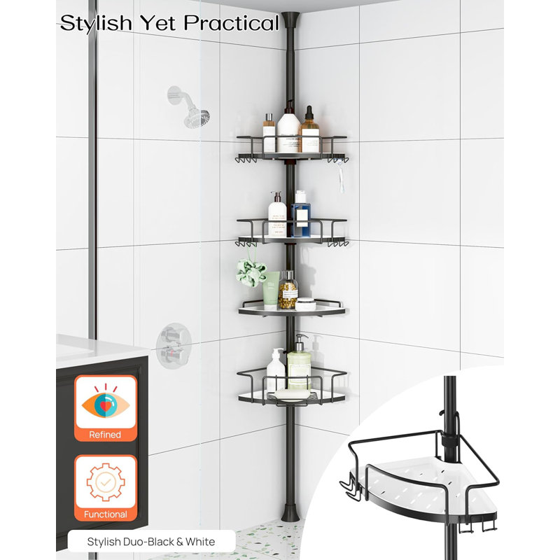 Meuble de douche en coin en acier inoxydable antirouille