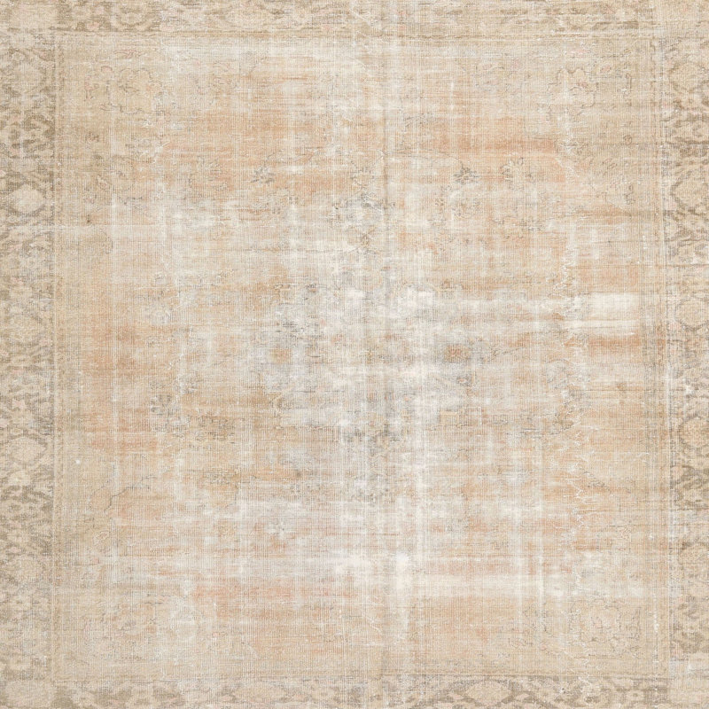 Tapis oriental brun / beige, Carré 3 pi