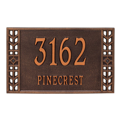 Boston Personalized Standard 2-Line Wall Address Plaque