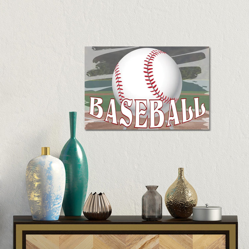 Baseball Field by Kimberly Allen - Gallery-Wrapped Canvas Giclée on Canvas, Wrapped Canvas, 30.48 cm H x 45.72 cm W