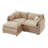 77.17" Chenille Upholstered Sofa, Comfy Cloud Couch With Ottoman