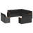  Garden Sofa Set Black