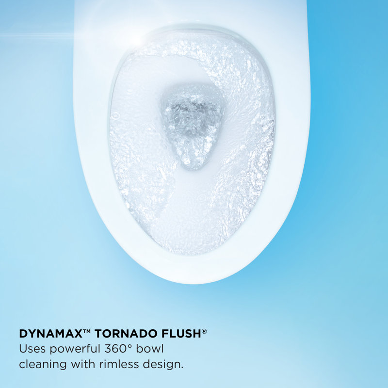 Drake® Dual-Flush Elongated Two-Piece toilet (Seat Included), 10"