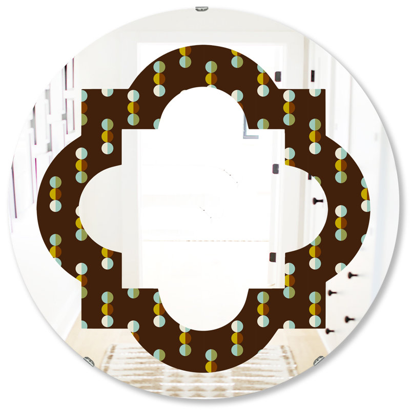 Miroir mural éclectique Quatrefoil Mod Dots, H 31,5 po x l po