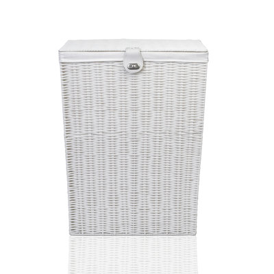 Hand Woven Plastic Laundry Hamper with Handles