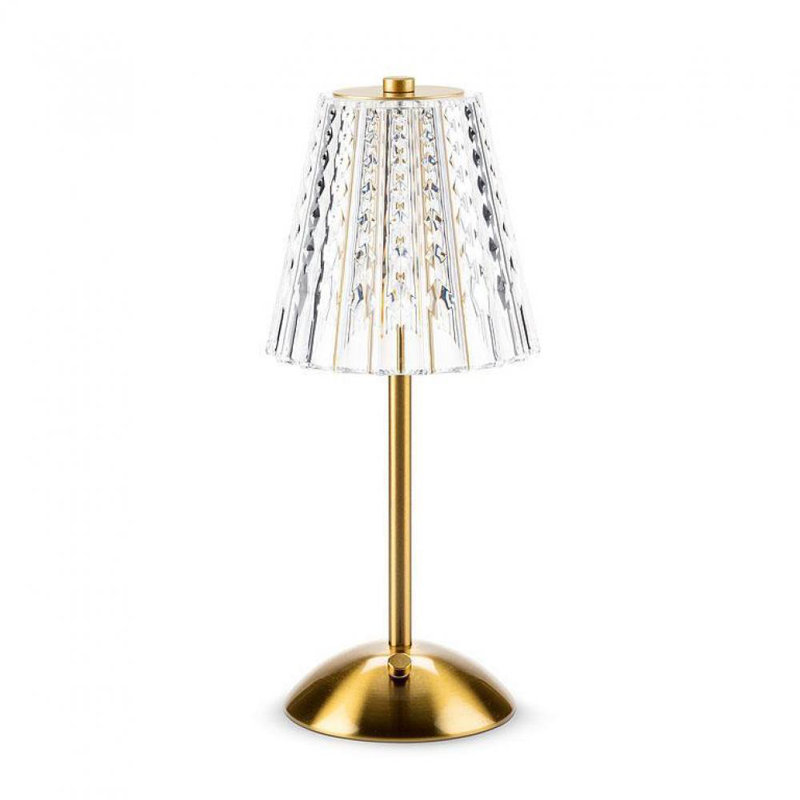 Terie Acrylic Table Lamp, Gold