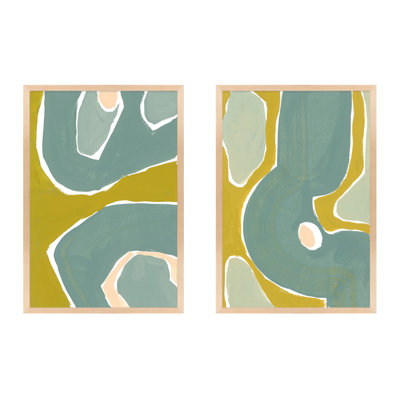 Gandia " Green On Green " by Andrea Stokes 2 - Pieces Painting Print