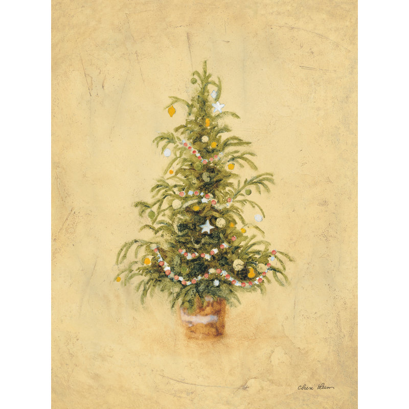 Arbre de Noël I sur toile, H 32 po x l 24 po