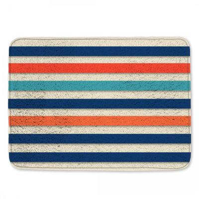 Tapis de bain à rayures horizontales