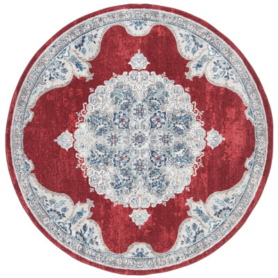 Barcus Oriental Red/Ivory Area Rug