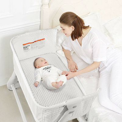 Bedside Cot with Mattress and Stand
