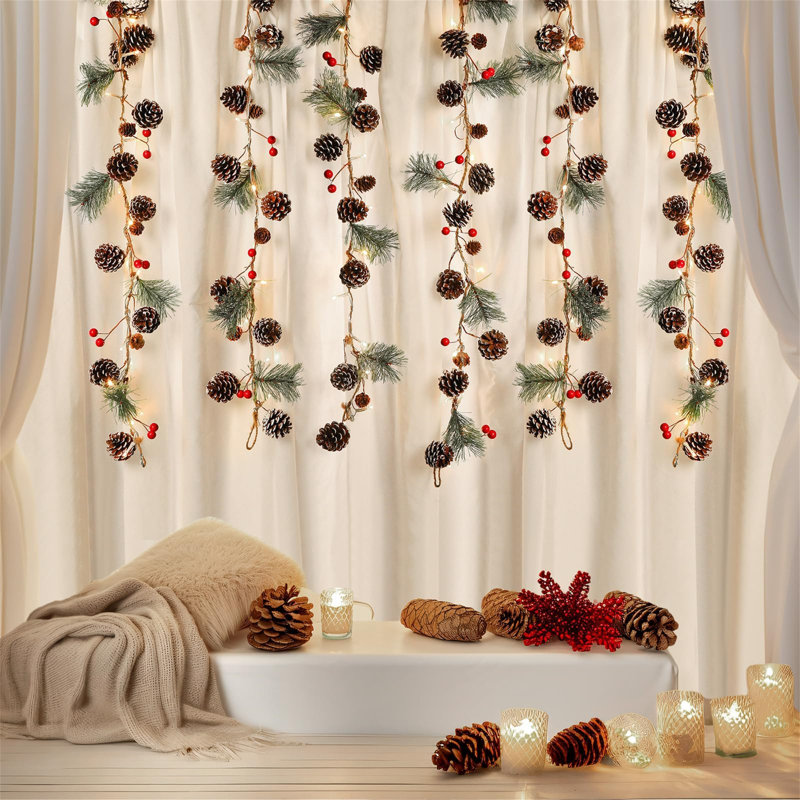 180cm Lighted Faux Garland with Lights