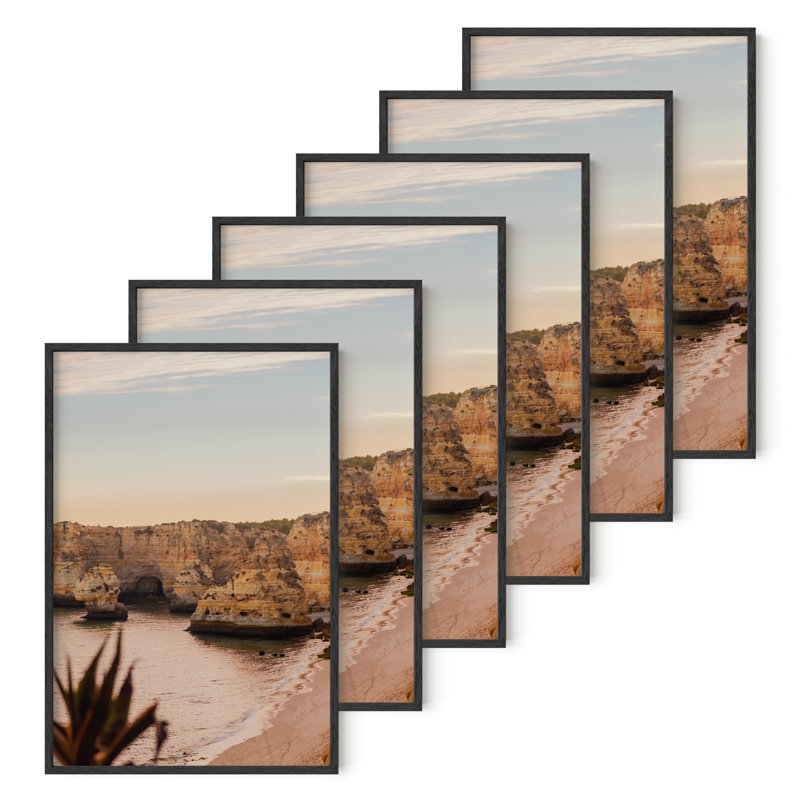  Cadre photo en bois - ensemble de 6, Noir, 24 po x 36 po