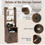 36cm W Manufactured Wood Bedside Table