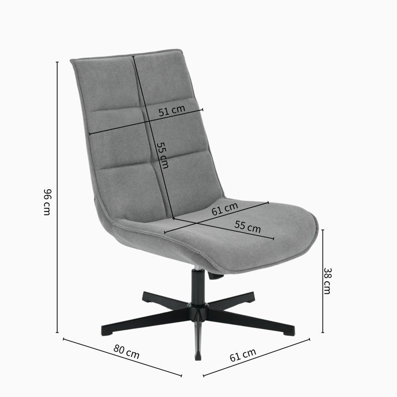 Aujanai Foam Padding Office Chair, Grey