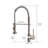 Single Handle Commercial Kitchen Faucet with Pull-Down Sprayer, Brushed Nickel, Solid Brass Body