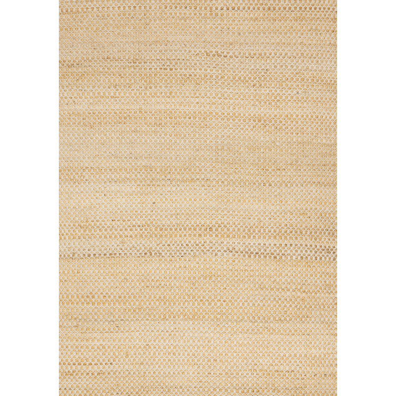 Tapis intérieur / extérieur à motif treillis ton sur ton / uni 5 pi x 8 pi (5 pi 3 po x 7 pi 7 po), beige crème, naturel - salon, chambre à coucher, salle à manger et cuisine